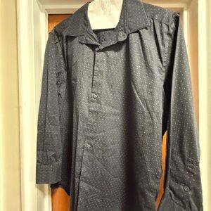 Alfani Men's Dark Gray Polka Dot Dress Shirt